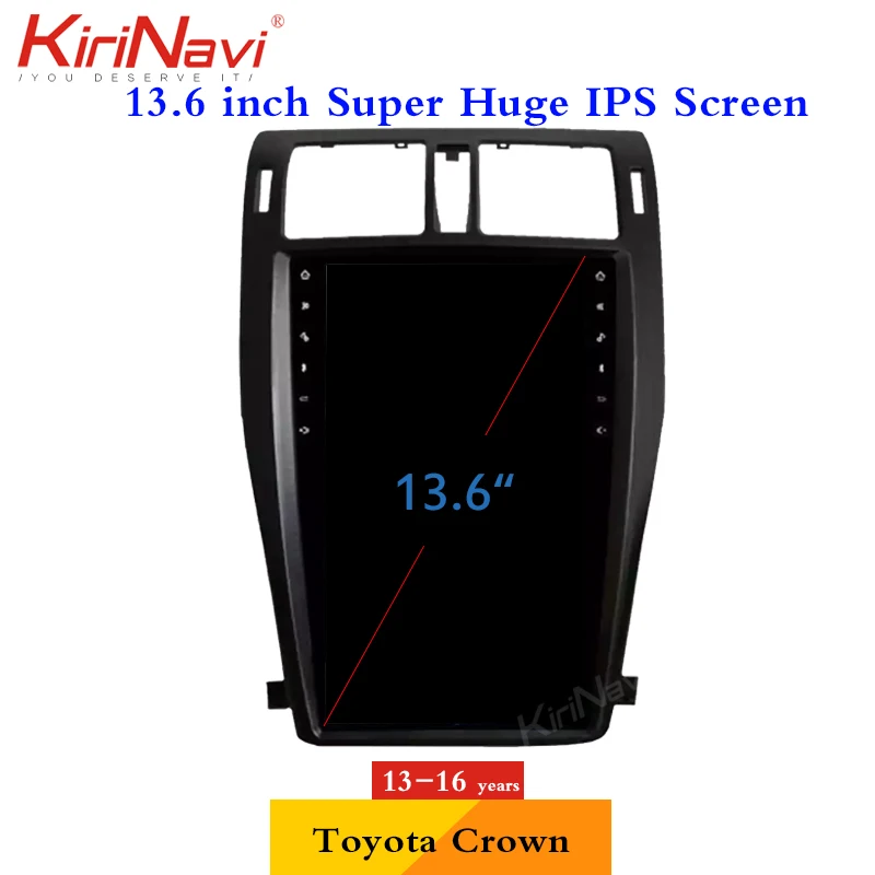Вертикальный экран KiriNavi в стиле Tesla 13 6 ''Android 8 0 автомобильное радио GPS