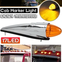 21 pcs 12v 17 led torpedo cab marker light roof running top lights clearance assembly replacement warning light