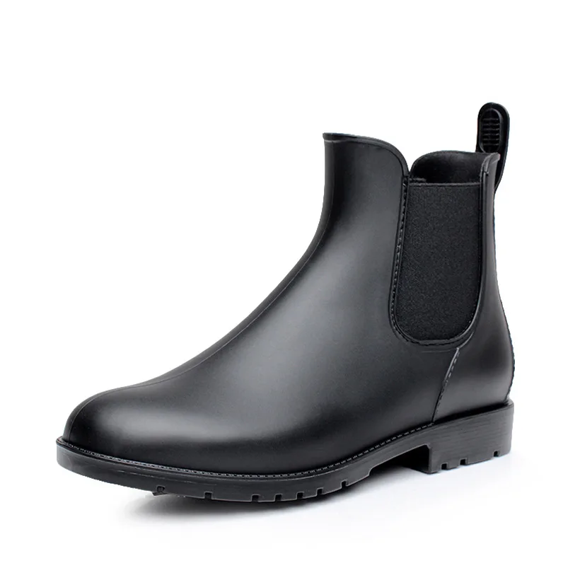 

Women Rain Boots Madam Chelsea Boots Male Ankle Boots Couples Casual Boots Rubber Rain Shoes Waterproof Best-selling Style 36-43