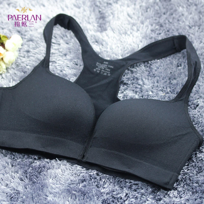 【Limited издание 】paerlan спортивный бюстгальтер без косточек спереди застежка маленькая грудь пуш-ап удобное бесшовное однотонное нижнее белье для женщин