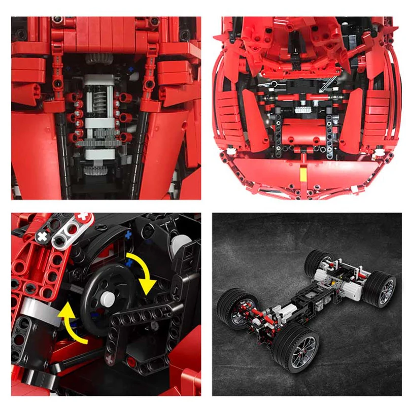 2101 шт Строительный блок Technic серии RC автомобиль Ferrari-FXX MOC-10559 Veneno Roadster с функцией