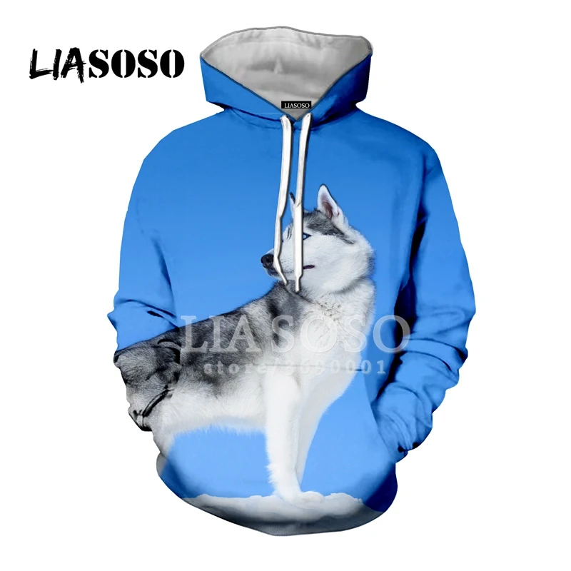 14 LIASOSO,, забавные, милые, сибирские собаки хаски, животные, повседневные, 3D принт, для женщин и мужчин, толстовки с капюшоном, толстовки, хип-хоп, Харадзюку, X0065 - Цвет: 14