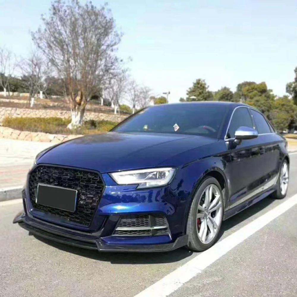Передний бампер из углеродного волокна спойлер для Audi A3 Sline S3 2017-2019 передний