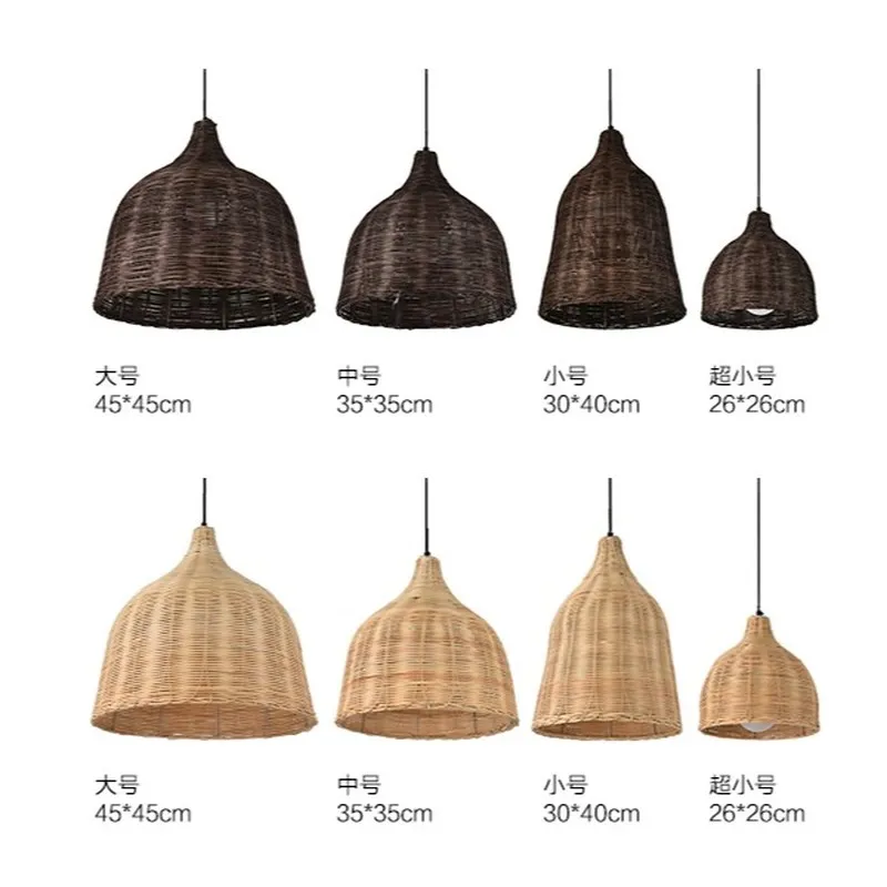

Modern Decor Rattan Weaving Pendant Lights Restaurant Cafe Dining Room Hanglamp Home Decor Bamboo Hanging Lamp Light Fixtures