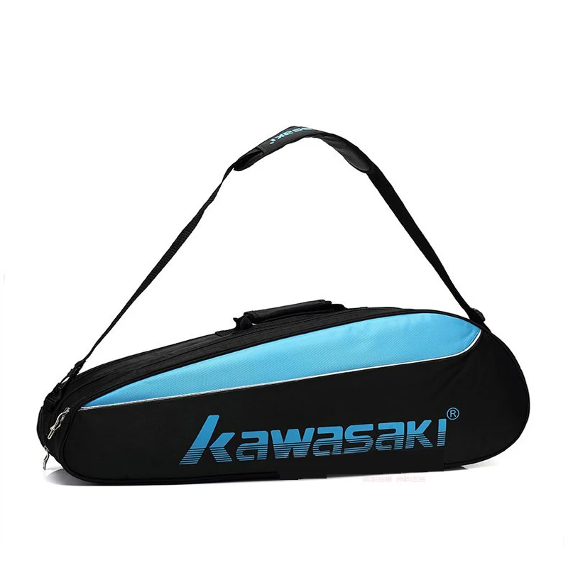 Kawasaki, сумка для бадминтона, большая емкость, для игры в теннис, сквош, водонепроницаемый рюкзак для спортсмена, 4-6 шт., спортивная сумка для ракетки - Цвет: Синий