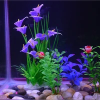 aquatic plants simulation grass aquarium decoration fish tank accessories plastic flower combination flower dress up