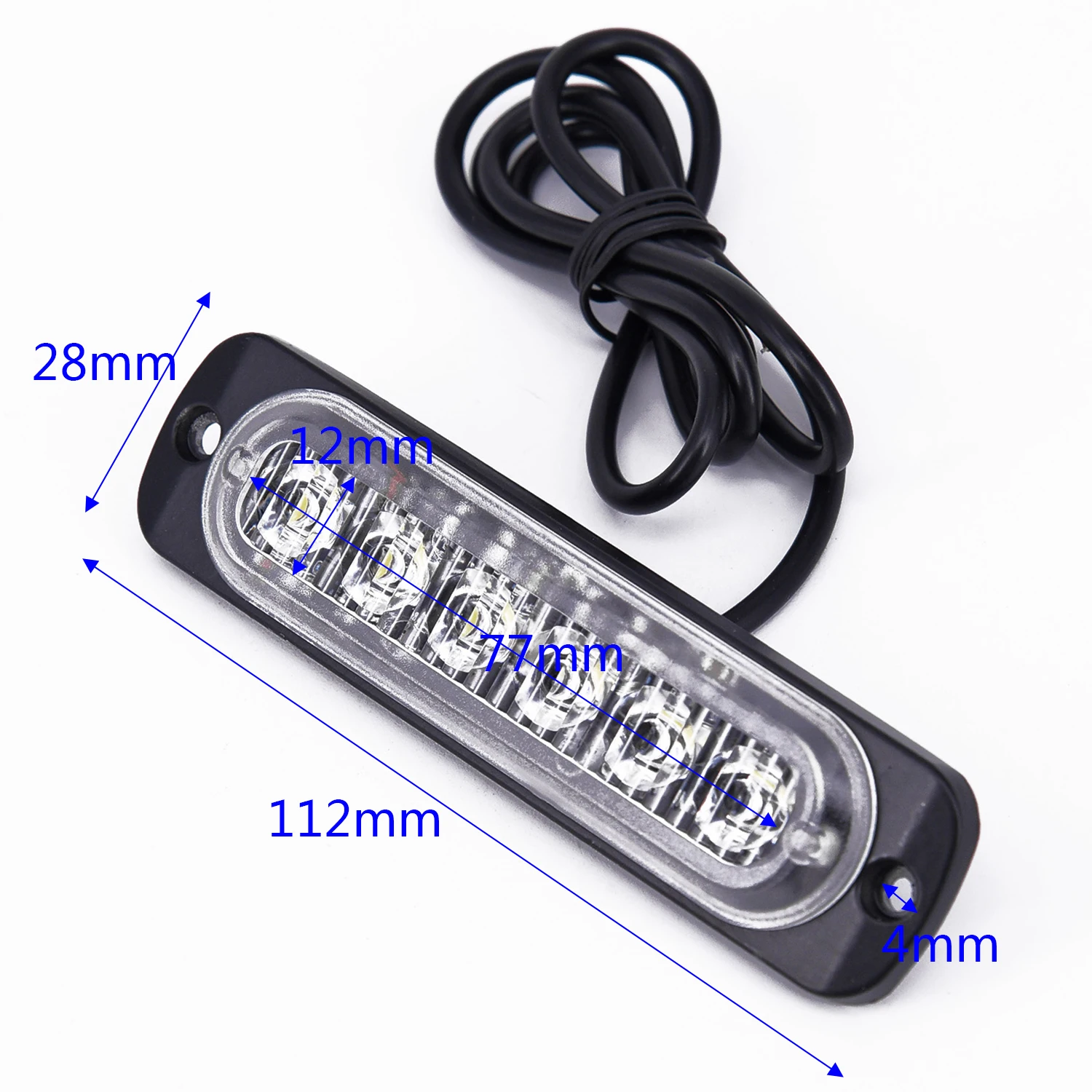 

DRL 18W 112*28mm Car Flash Light 6LED White DC 12V-24V 333mA Daytime Running Light Fog Replacement 2018 NEW HOT