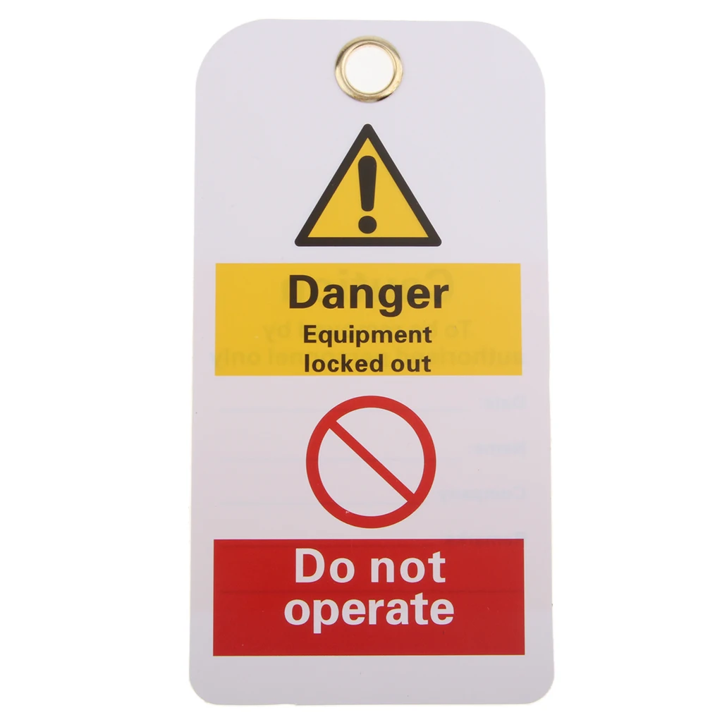 

5pcs Security Key Lockout Tagout Tag Security Name Marking Note