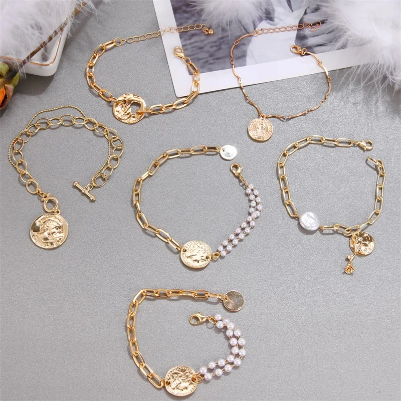 Браслеты DAXI с натуральным жемчугом для женщин и девушек висячие ювелирные