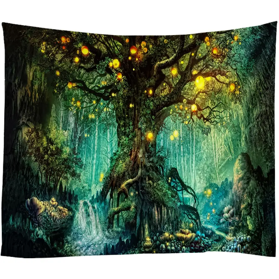

Wishing Trees 3D Print Tapestry Wall Hanging Psychedelic Decorative Wall Carpet Bed Sheet Bohemian Hippie Home Decor Couch Throw