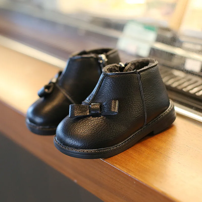 Стельки 11 5 13 см новинка детская теплая обувь с бантом для маленьких девочек