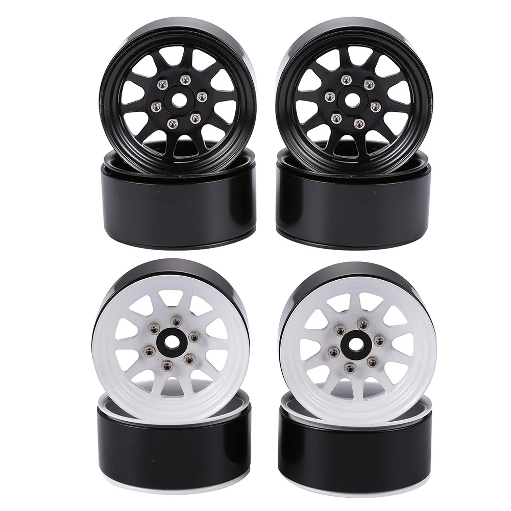 

4pcs Metal 10 Spokes Wheel Hub Rim for 1/10 RC Crawler Axial SCX10 90046