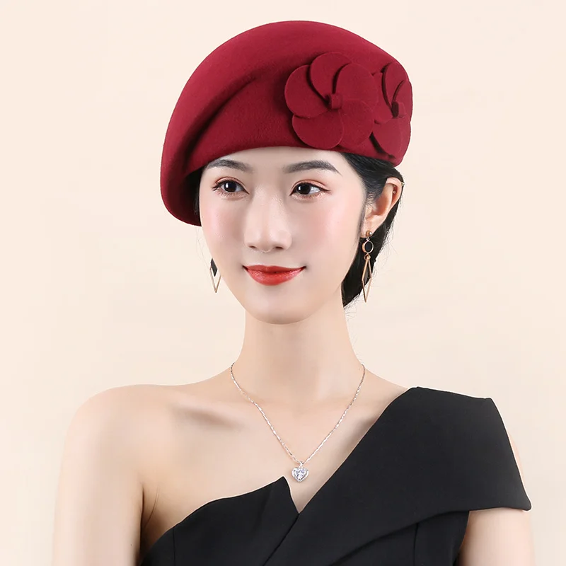 Женский свадебный берет Вуалетка шляпка Таблетка с цветком 100% австралийская