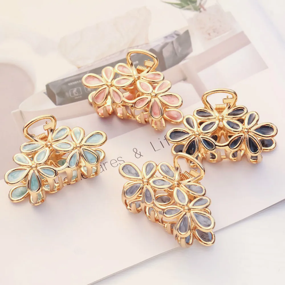 

High Quality Japanese Sweet Catching Top Clip Creative Flower Hairpin Back Head Simplicity Bangs Clip Hair Accessories