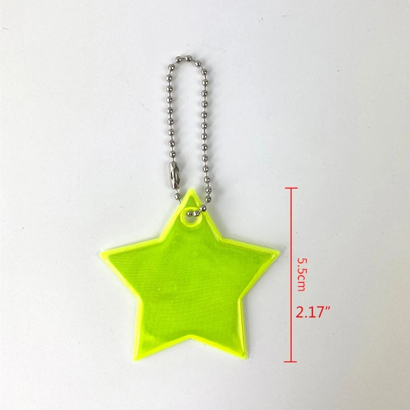 

10Pcs Child Safety Reflectors Keyrings Stylish Reflective Stars Gear Backpacks Strollers Jackets Safe Reflector Keychain