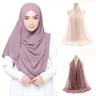 Женский шифоновый шарф, однотонный длинный шарф, 2020