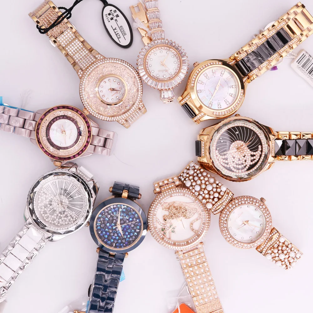 Распродажа! Скидка Davena керамические хрустальные стразы женские мужские и часы