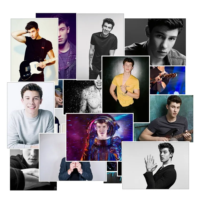 25 шт. настенная наклейка Singer Shawn Mendes водонепроницаемая ПВХ для украшения домашней