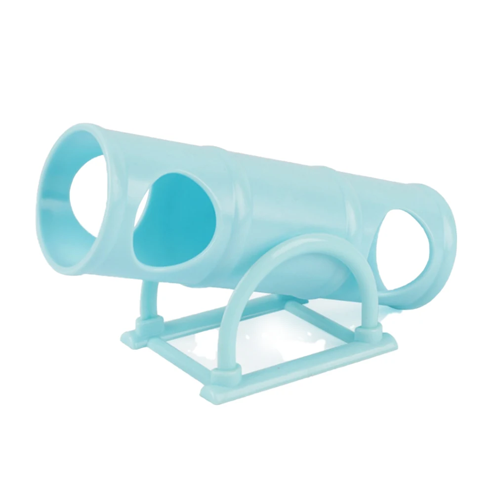 Синяя/розовая трубка-качели для хомяка туннельная клетка домик игрушка