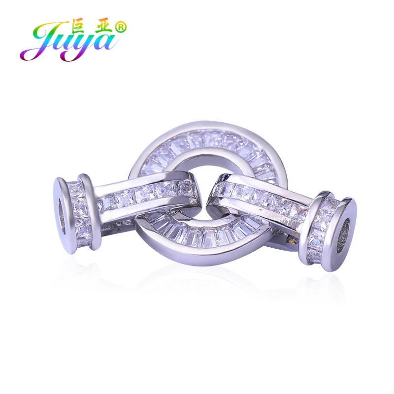 Juya DIY украшения из жемчуга крепления поставки застежка застежки аксессуары для бисероплетения натуральные камни жемчуг Изготовление ювелирных изделий - Цвет: White Gold