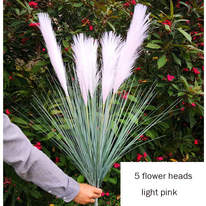 90 Cm Artificial Plant 5 Heads Fake Reed Bouquet Wedding Flower Dandelion Plastic Autumn Plants for Home Party Decor | Дом и сад