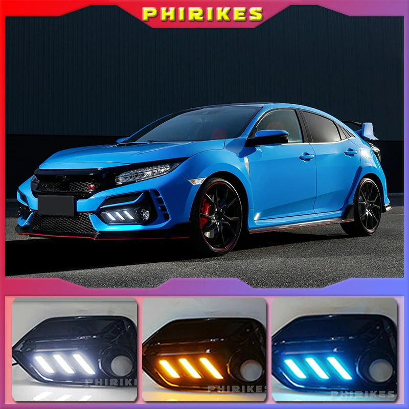 

2 шт., светодиодные противотуманные фары для Honda CIVIC 2020-2021