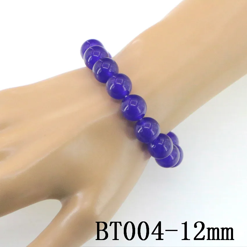 Модный натуральный камень нефрит аметиста 6-12 мм Круглый браслет из бисера