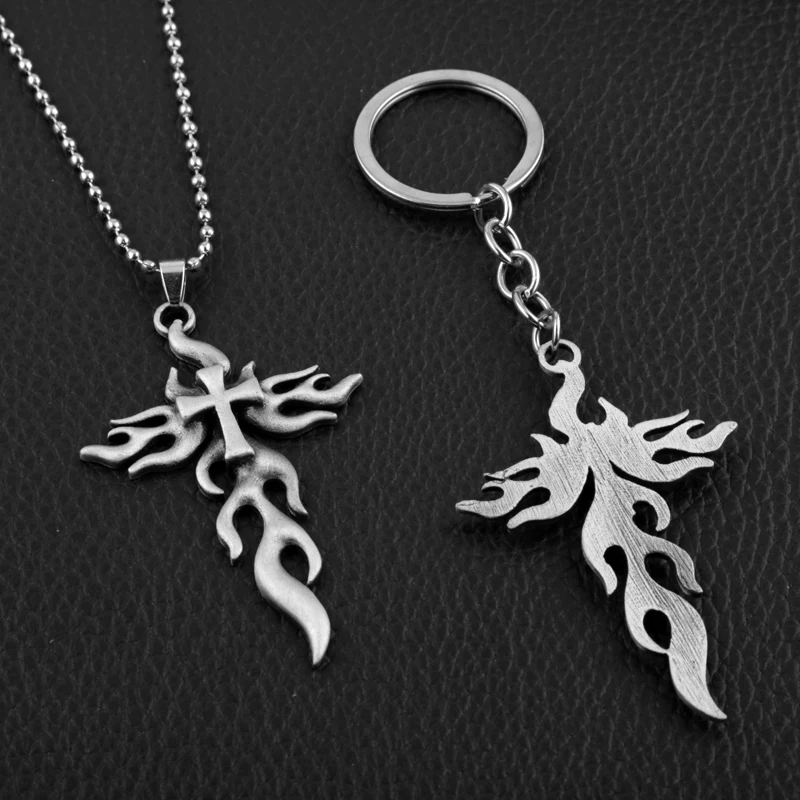 Брелок в стиле хип-хоп с крестом пламени для женщин и мужчин винтажный