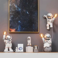 astronaut art led new designer modern table lamp cute desk reading study bedroom bedside resin kid child indoor wall decor light