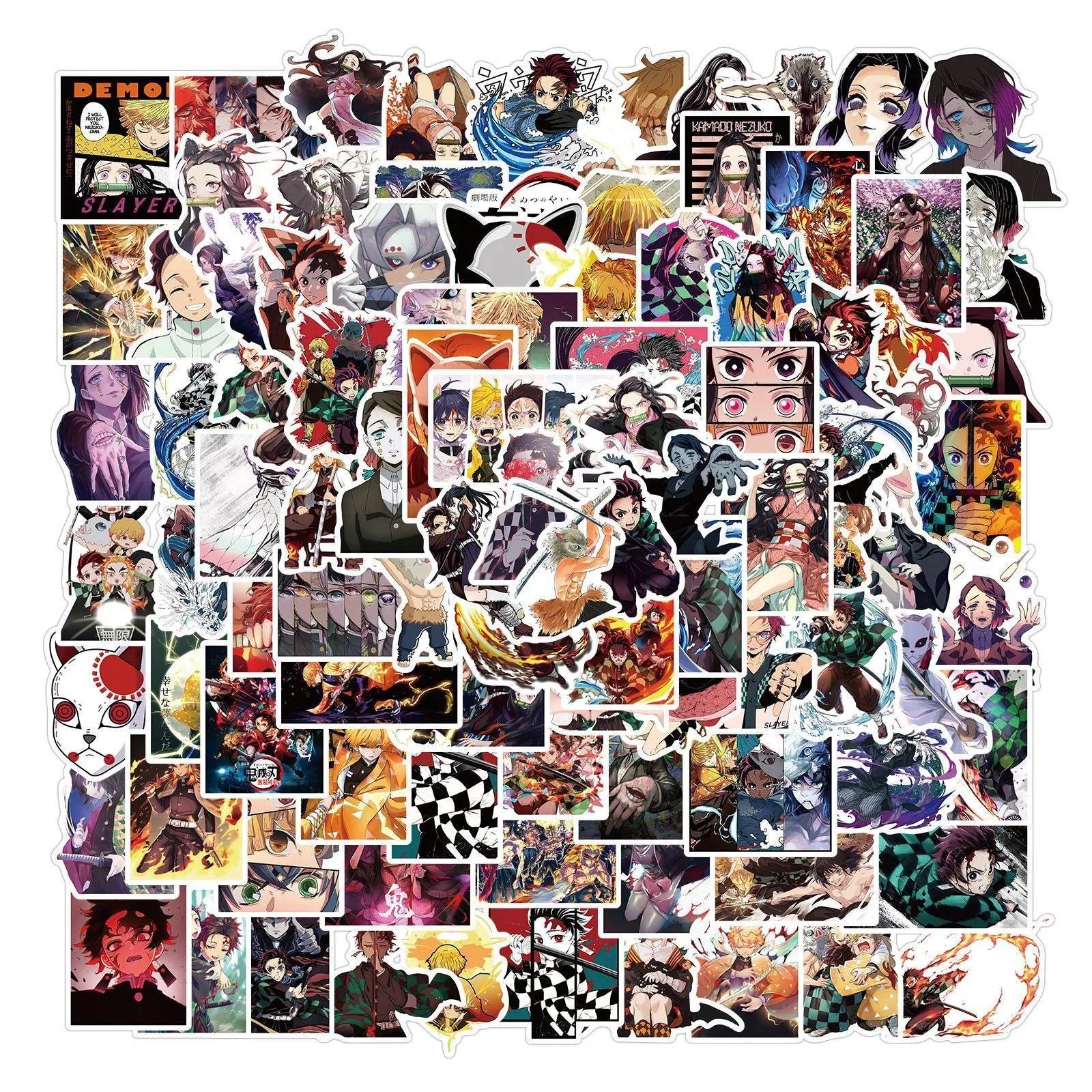 

10/50/100PCS Hot Japan Anime Kimetsu No Yaiba Stickers Decal Vinyl for Car Guitar Laptop Skateboard Demon Blade Slayer Sticker