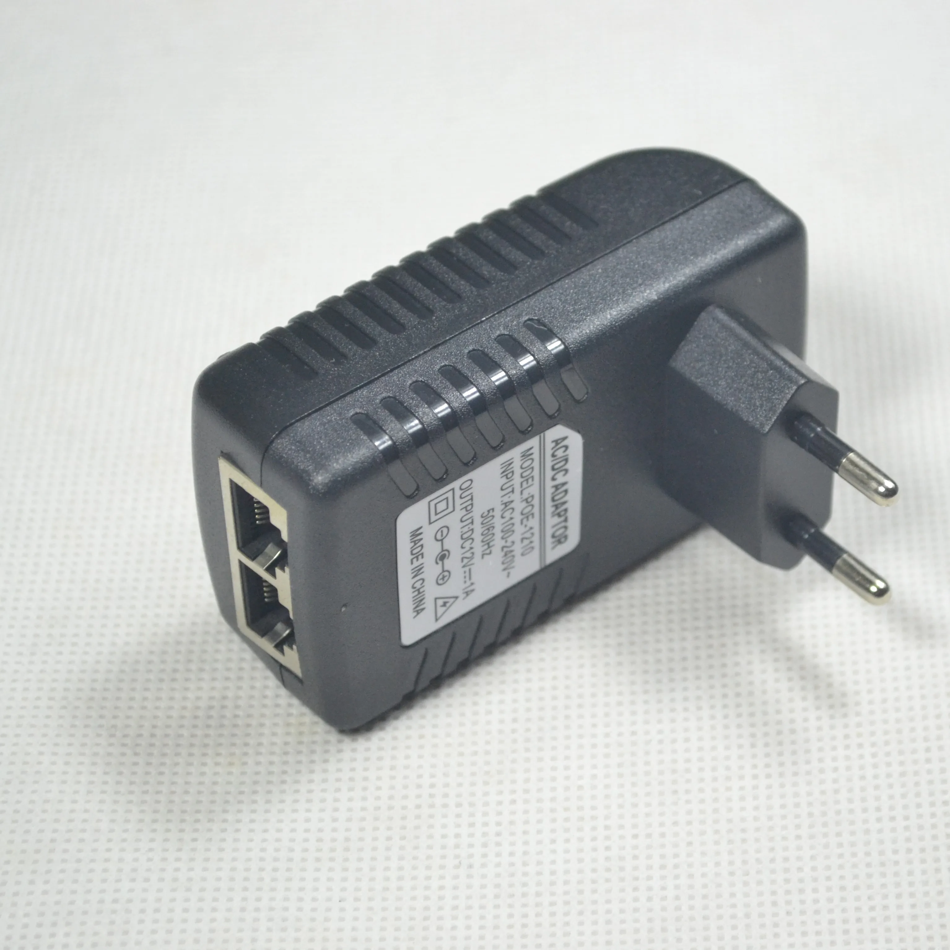 Источник питания от сети Ethernet 12V 1A POE адаптер Форсунка для IP системах