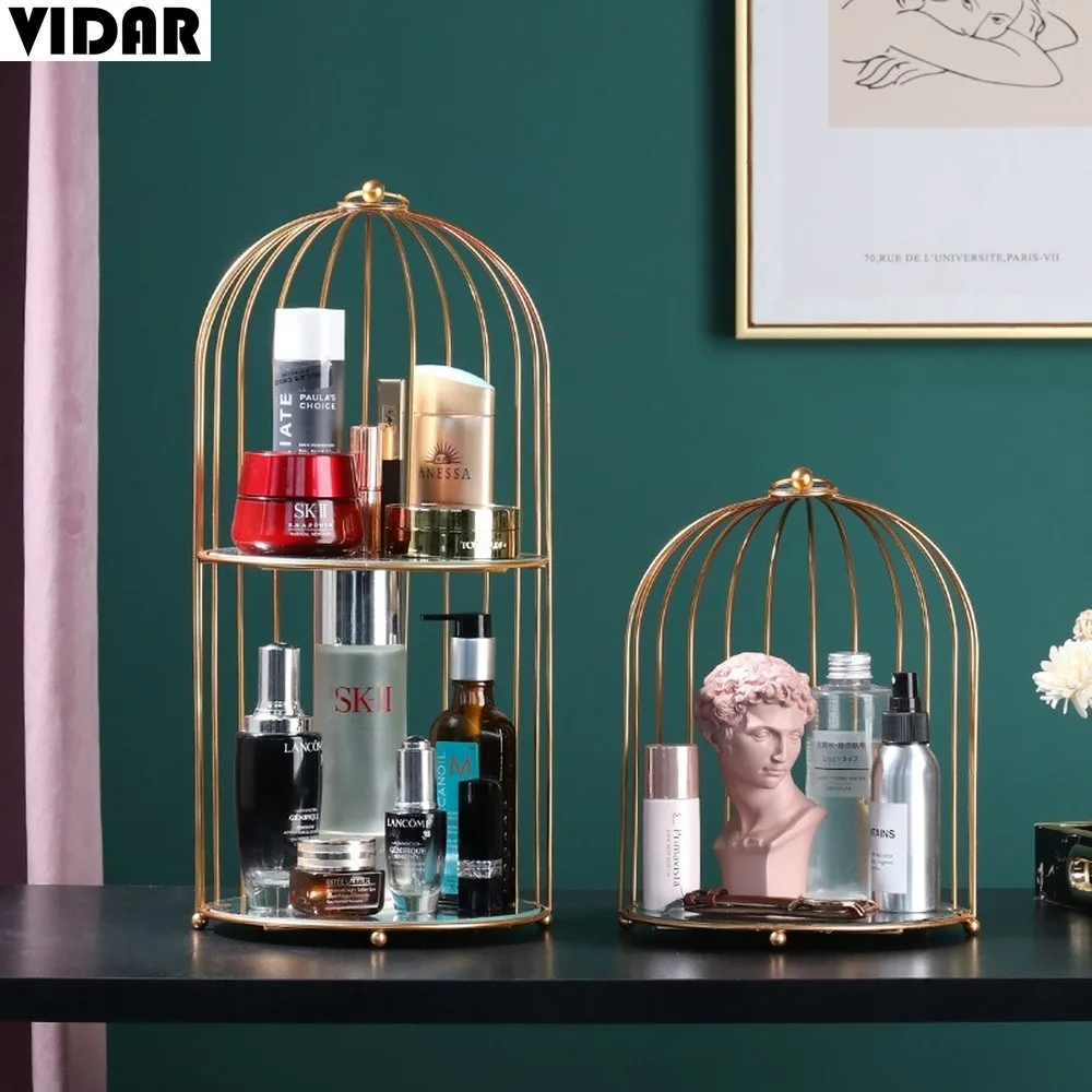 VIDAR нордическая Минималистичная кованая железная Золотая птичья клетка