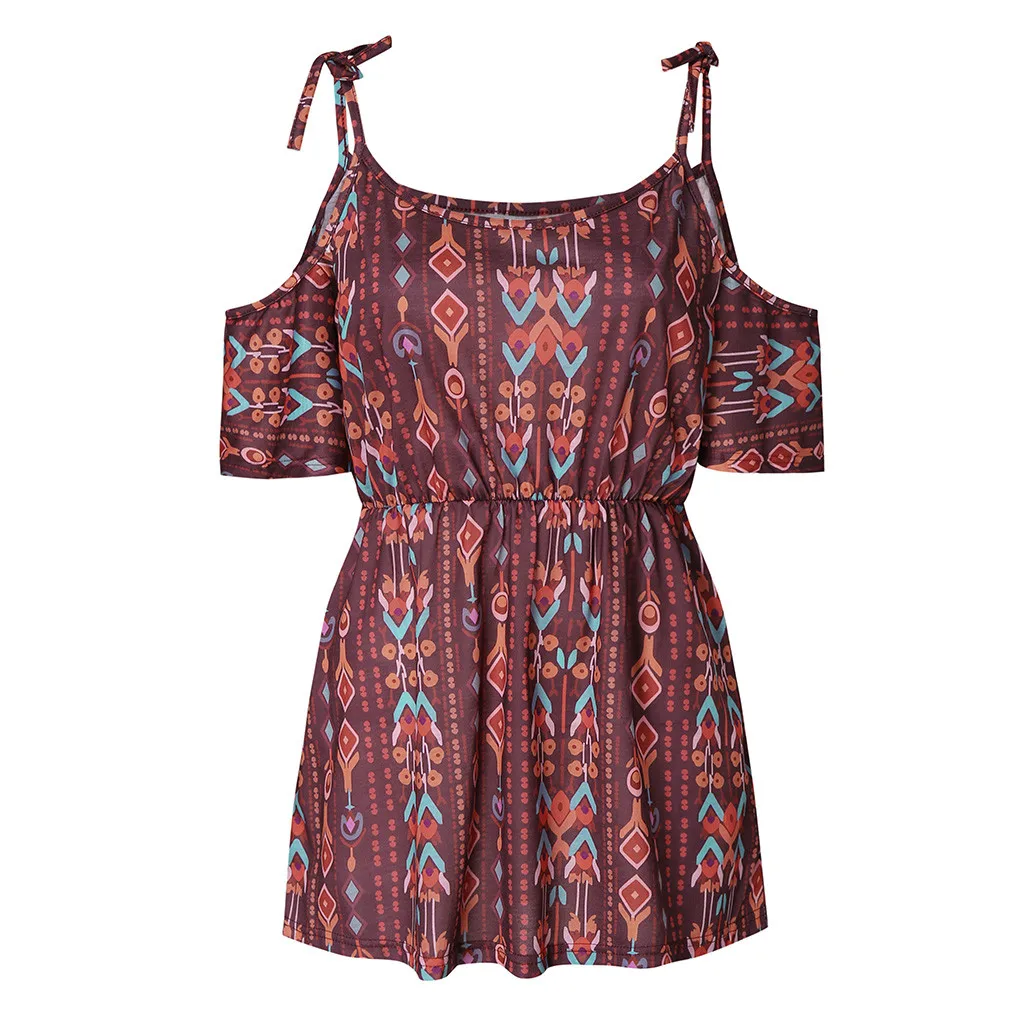 Женский Пляжный топ с коротким рукавом винтажный принтом на тонких бретельках