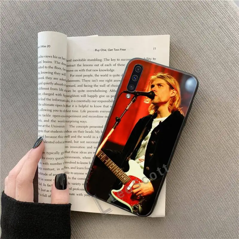 

Rock Band Nirvana Kurt Cobain Phone Case For Samsung A40 A31 A50 A51 A71 A20E A20S S8 S9 S10 S20 Plus note 20 ultra