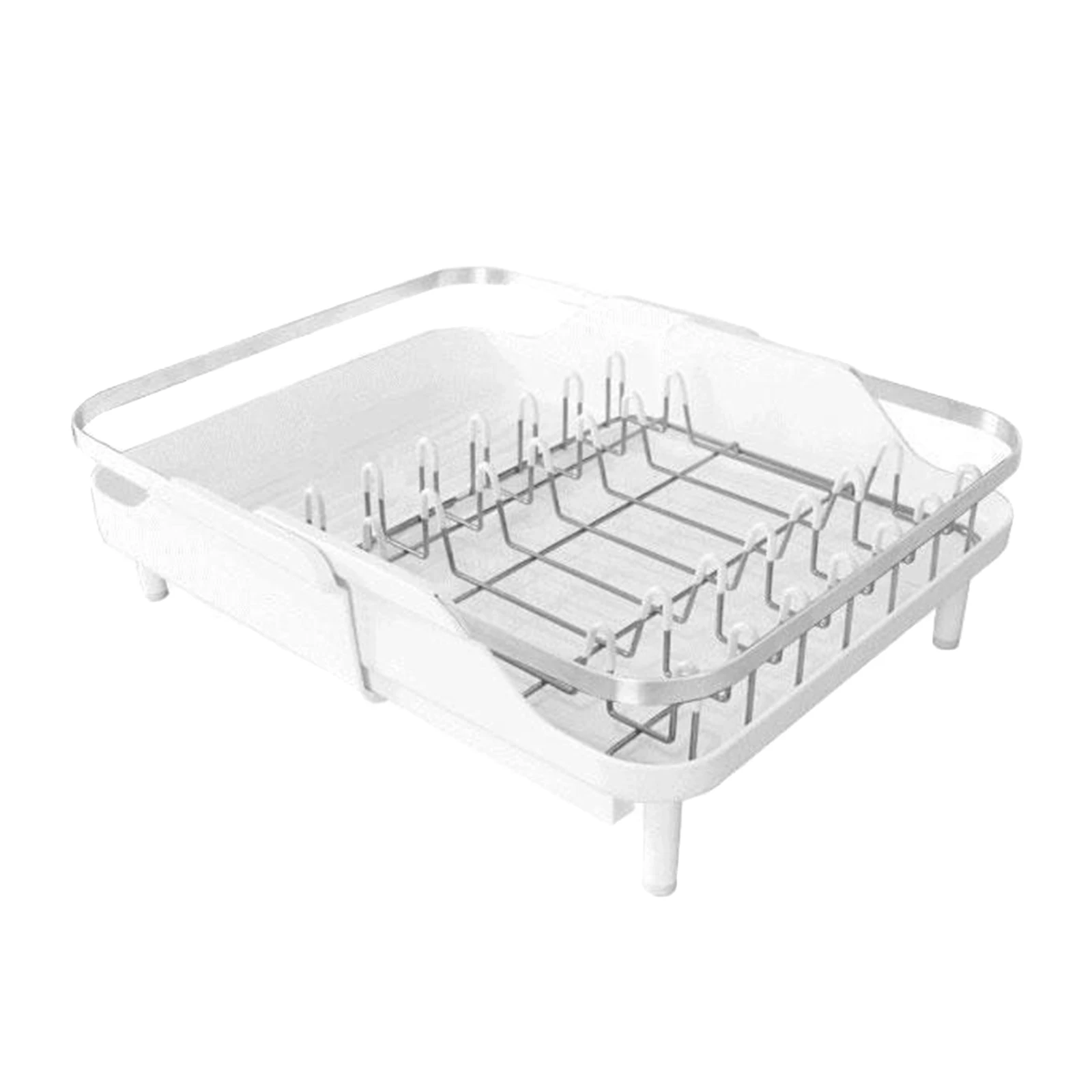 

Kitchen Stainless Steel Drain Rack Retractable Kitchen Dishes Holder Plastic Drain Rack L23