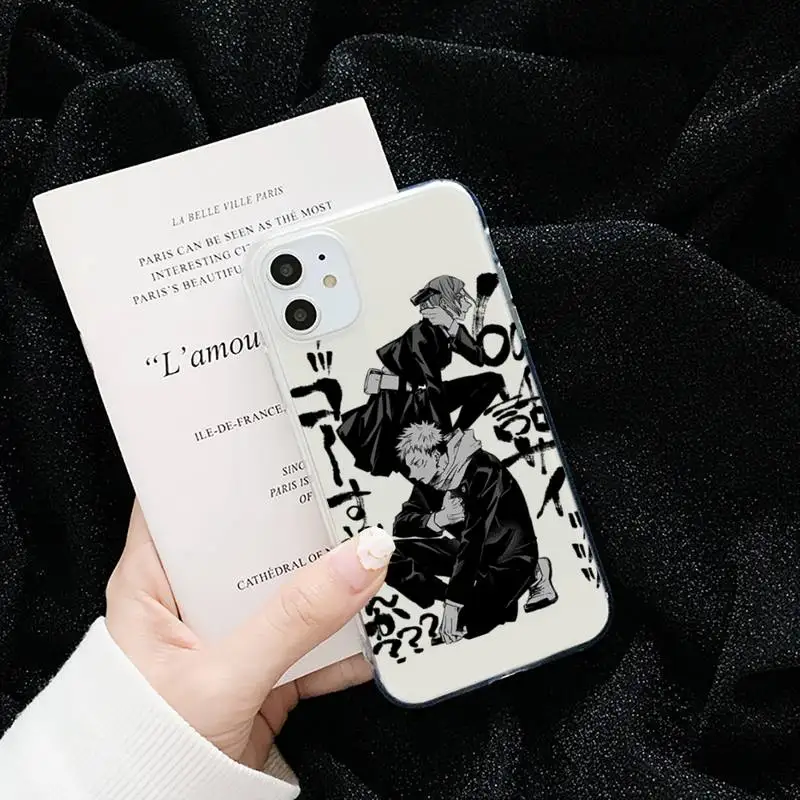 

Jujutsu Kaisen Satoru Gojo Phone Case Transparent for iPhone 11 12 Mini Pro MAX If you choose other models, please leave message