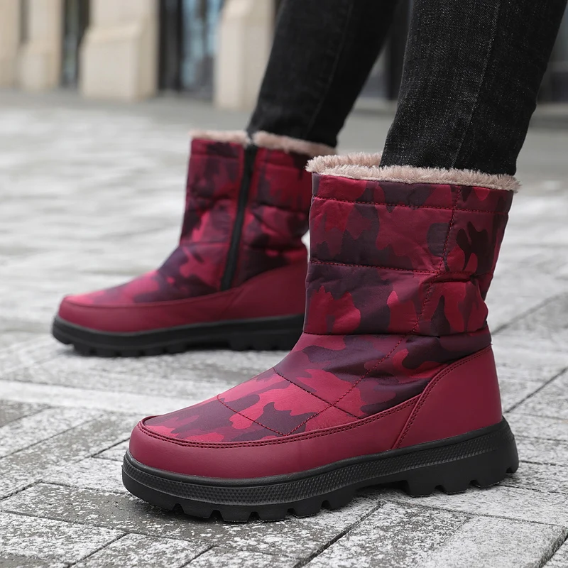 Зимние ботинки с высоким берцем женские обувь для охоты на утином меху