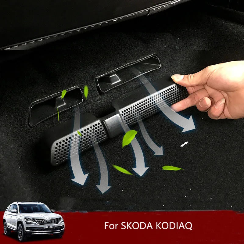 For SKODA KODIAQ Car Under Seat Rear AC Heat Floor Air Conditioner Vent Outlet Grille Cover 2PCS