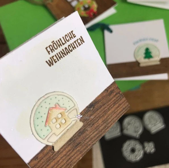 Свинья, для рукоделия, металлические Вырубные штампы, вырубная форма, 5 шт., рождественское кольцо, скрапбук, бумажный нож, форма, лезвие, трафареты