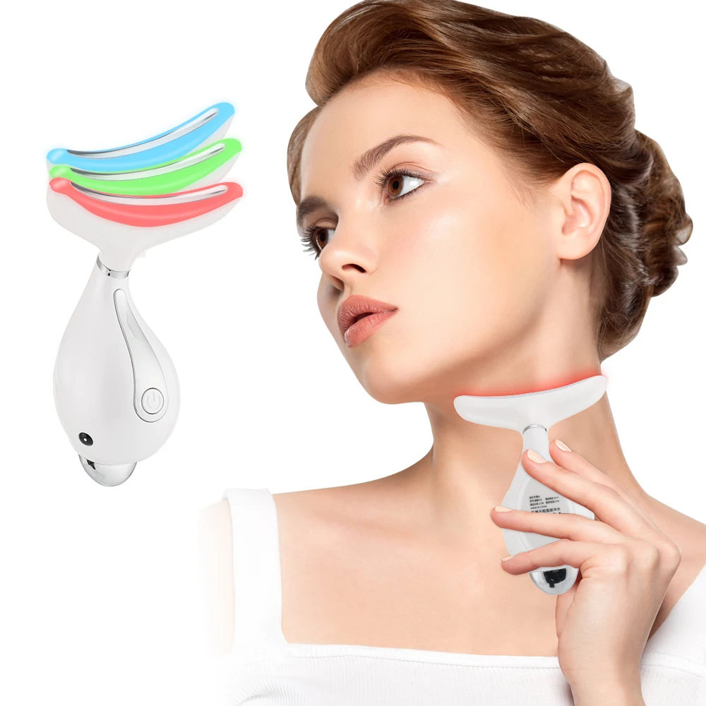 

Neck Anti Wrinkle Face Lifting Beauty Device EMS Micro-current Wrinkle Removal Tighten Skin LED Photon Therapy Reduce Chin
