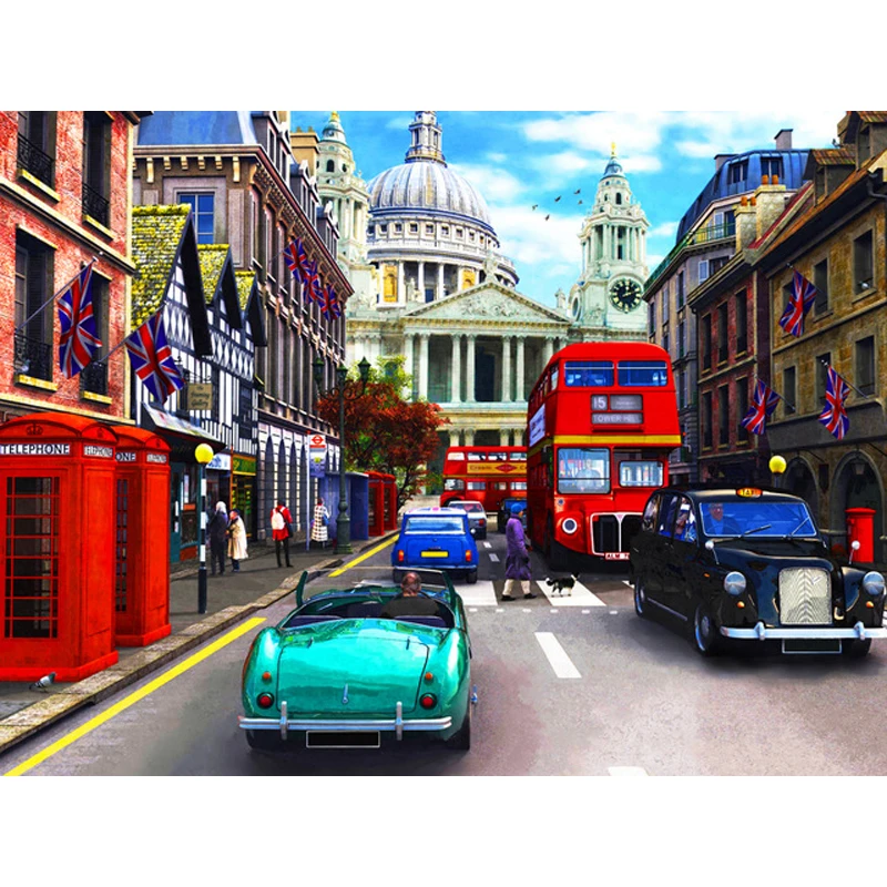 

5D DIY Diamond Painting Street Rhinestone Pictures Diamond Embroidery Landscape Cross Stitch City Home Decor Gift