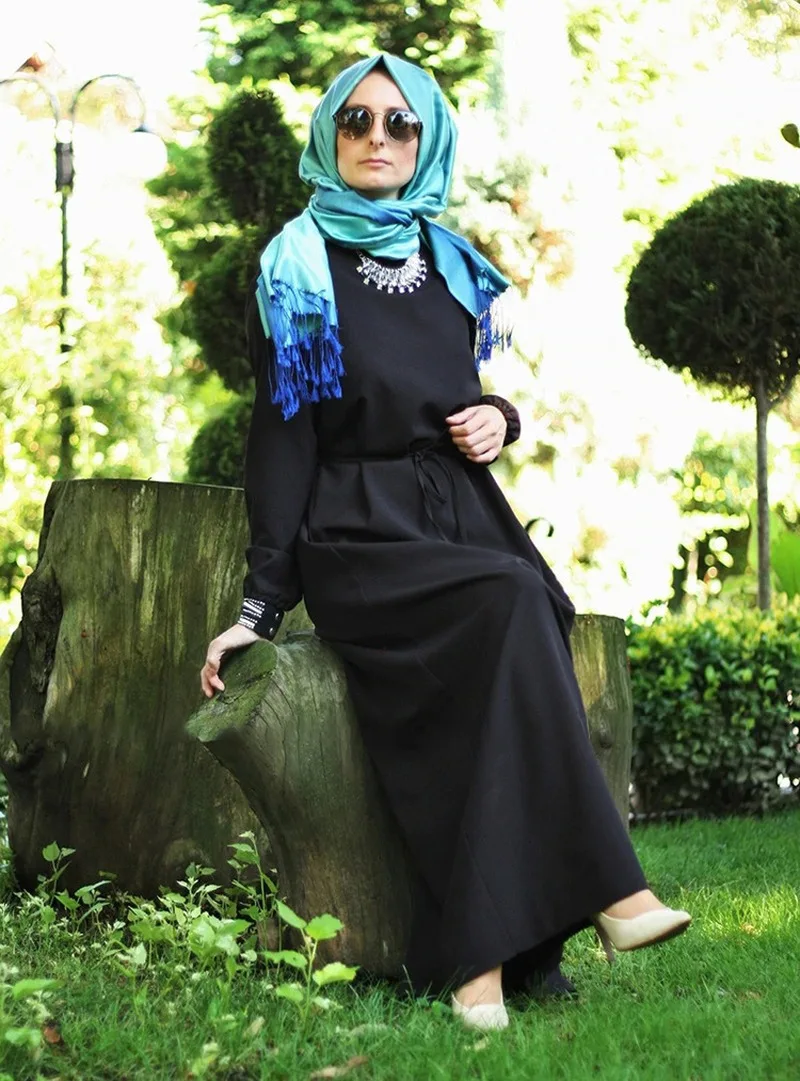 Винтажное мусульманское платье для женщин облегающие макси платья хиджаб с