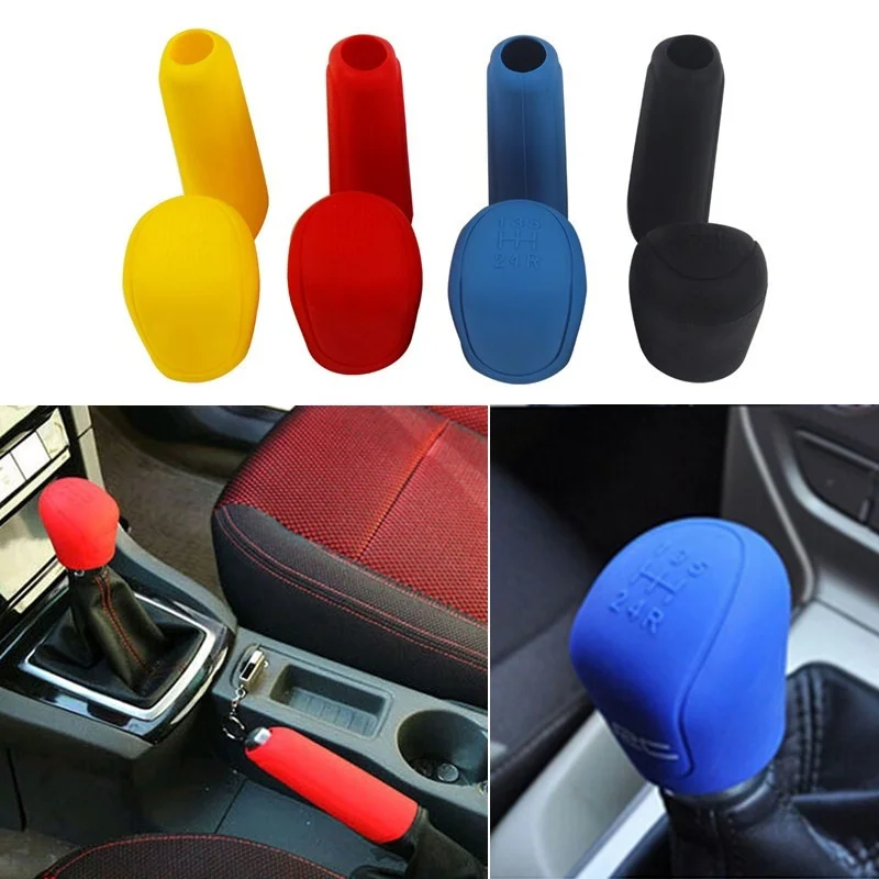 

Car Manual Gear Hand Shift Collars Knob Cover Gear Shift Handle Ball Collars for Ford Focus Handbrake Hand Brake Covers