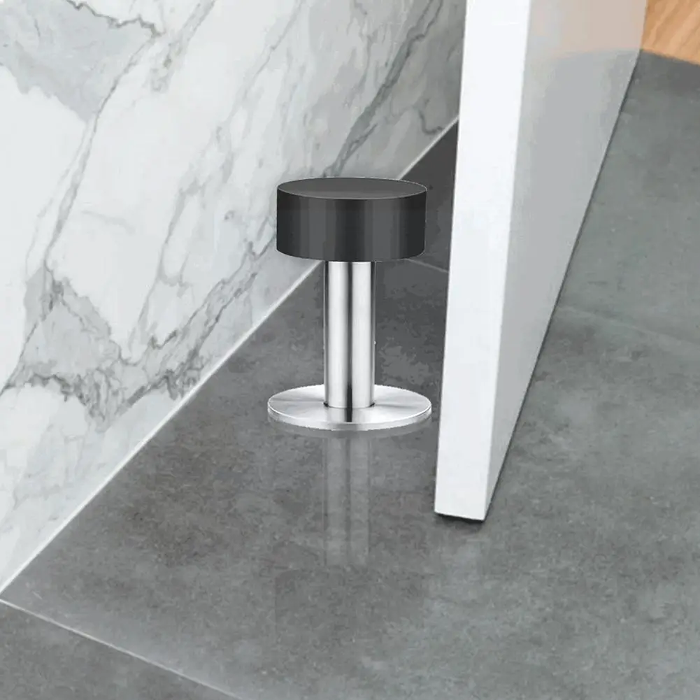 

1pc Steel Punch-free Door Top Anti-collision Rubber Wall Door Furniture Stopper Door Suction Fit Z5i1