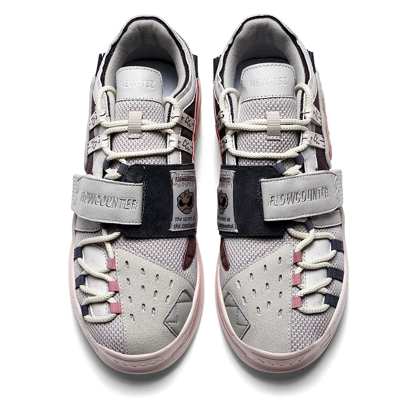 Кроссовки для пар сетчатые на толстой подошве шнуровке повседневная обувь