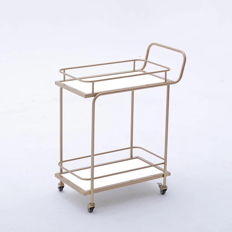 Золотая гостиничная корзина для напитков ресторан мобильная ручная Закусочная