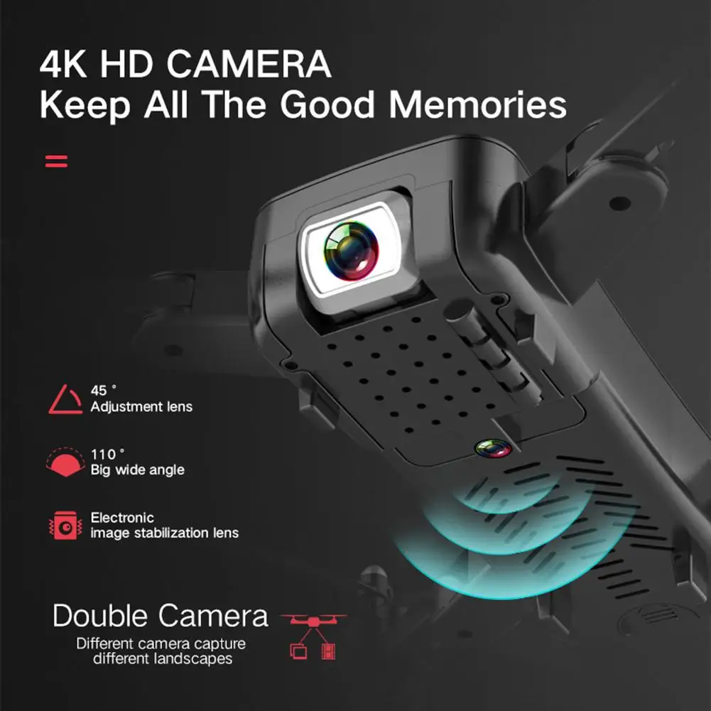 

Wifi FPV Foldable RC Drone With 4K HD Camera Altitude Hold 3D Flips Headless Mode RC Helicopter Aircrafts