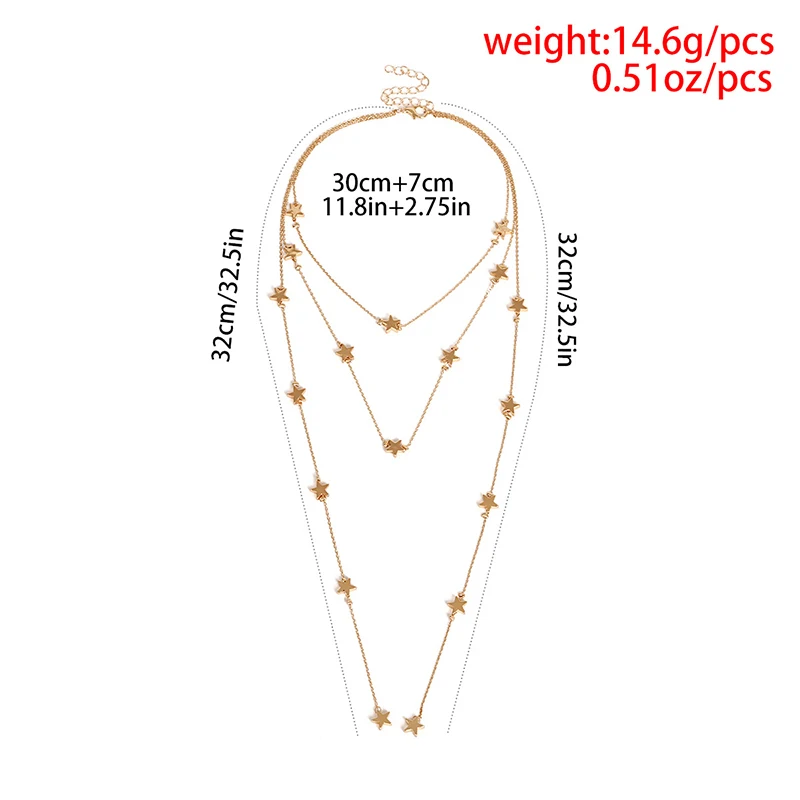AE-CANFLY винтажное ожерелье с простой звездой многослойное кисточкой женское