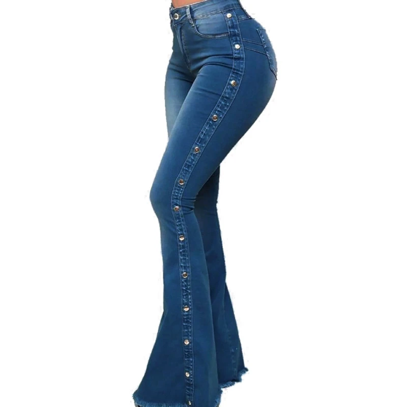 

Women Flare Jeans High Waist Denim Skinny Pants Women Stretch Jeans Female Wide Leg Jeans Bell Bottoms Clothes