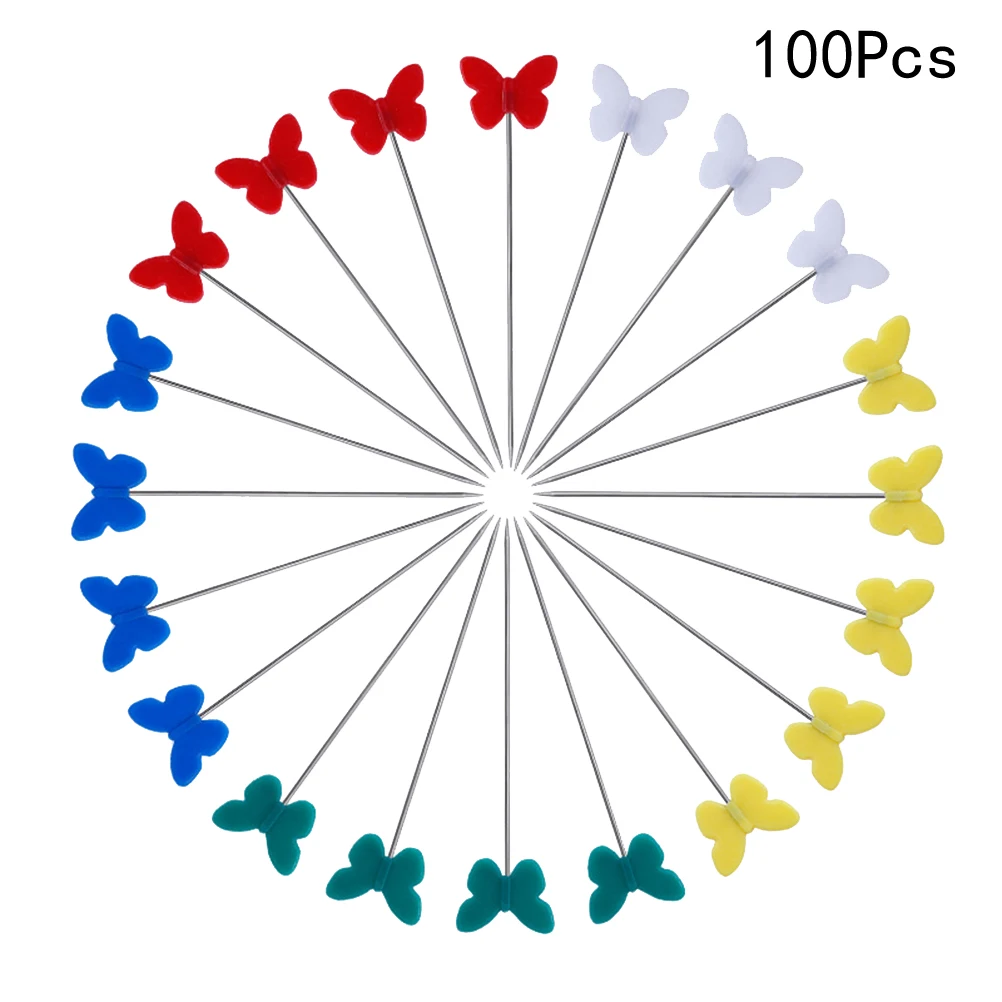100 шт пэтчворк булавка задняя пластиковая прямая стежка швейная штифты бабочка